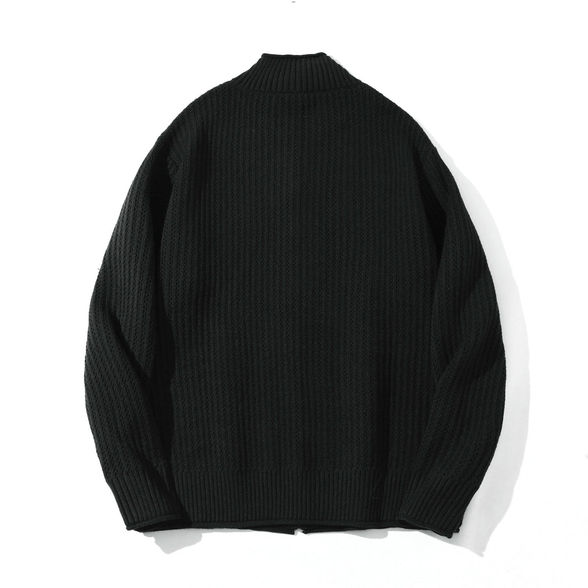 Solid Color Knit Texture Loose Casual Sweater Coat